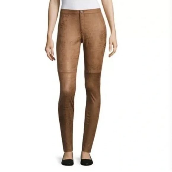 ANA Brown Faux Suede Leggings Stretch Pants Size 8T.  NEW - Picture 1 of 13
